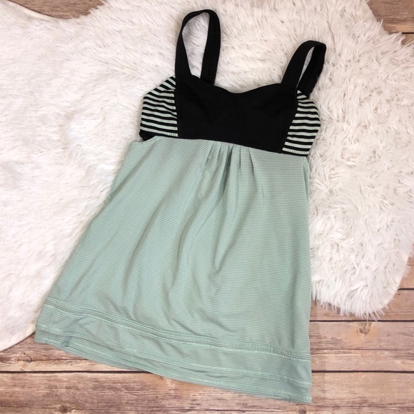 lululemon athletica Tops - Lululemon Back On Track Mint Tank Top Size 4